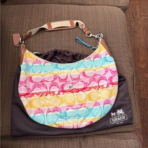 Coach Vibrant Multicolor Hobo Bag